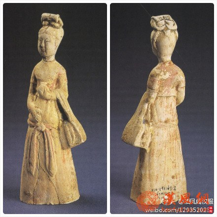 彩绘女俑