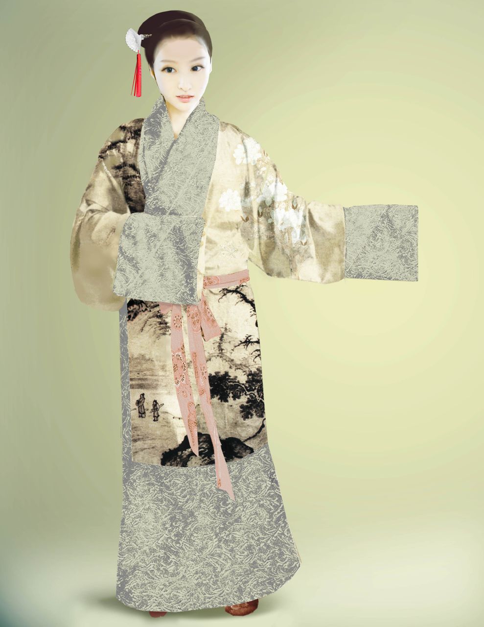 马王堆版汉服直裾